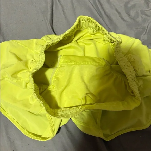 Lululemon Women's Neon Yellow Athletic Shorts size 6 - Picture 2 of 4